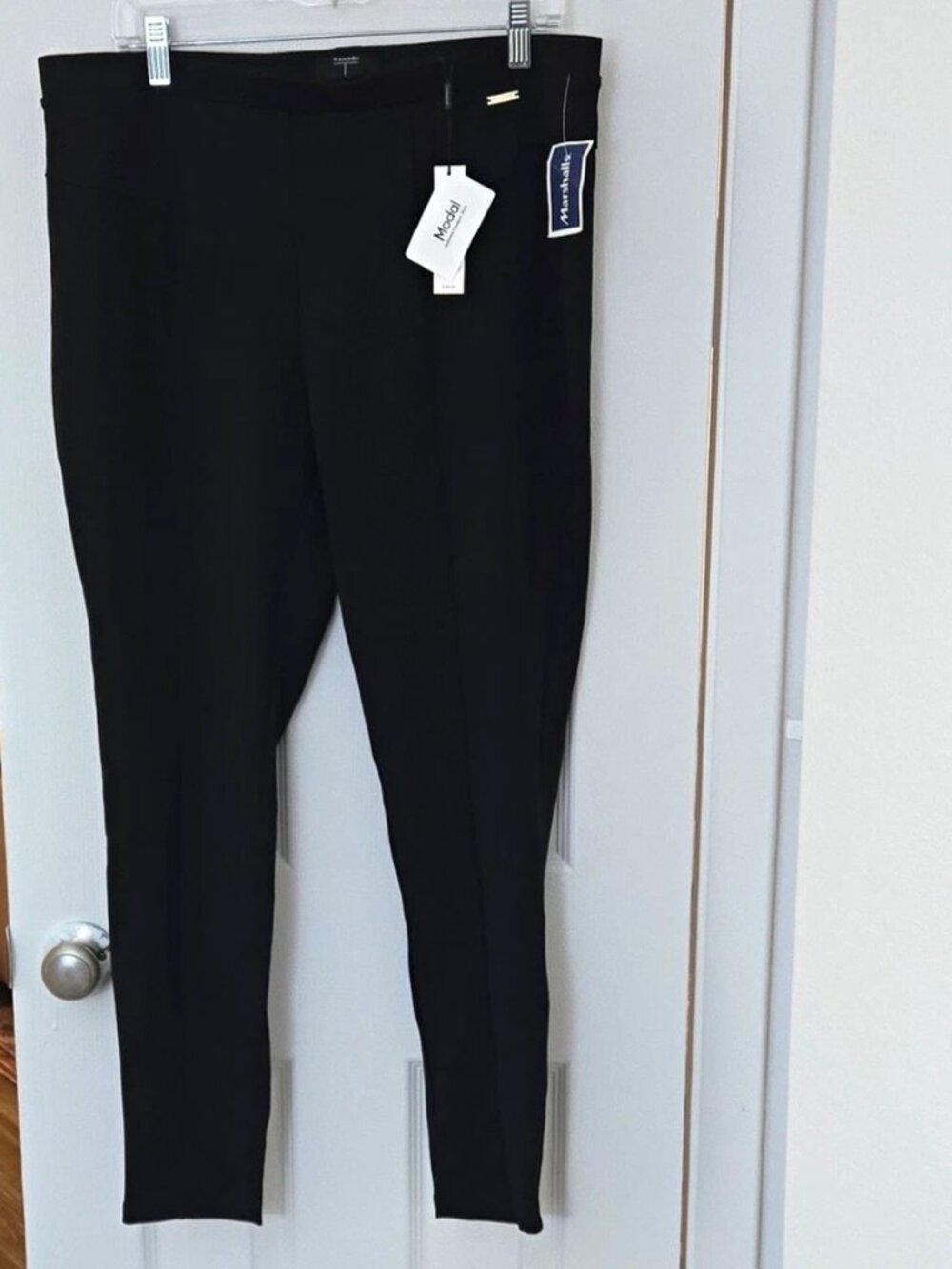 Tahari Women’s Modal Solid Plain Ankle Leggings NWT Black XL Regular Fit